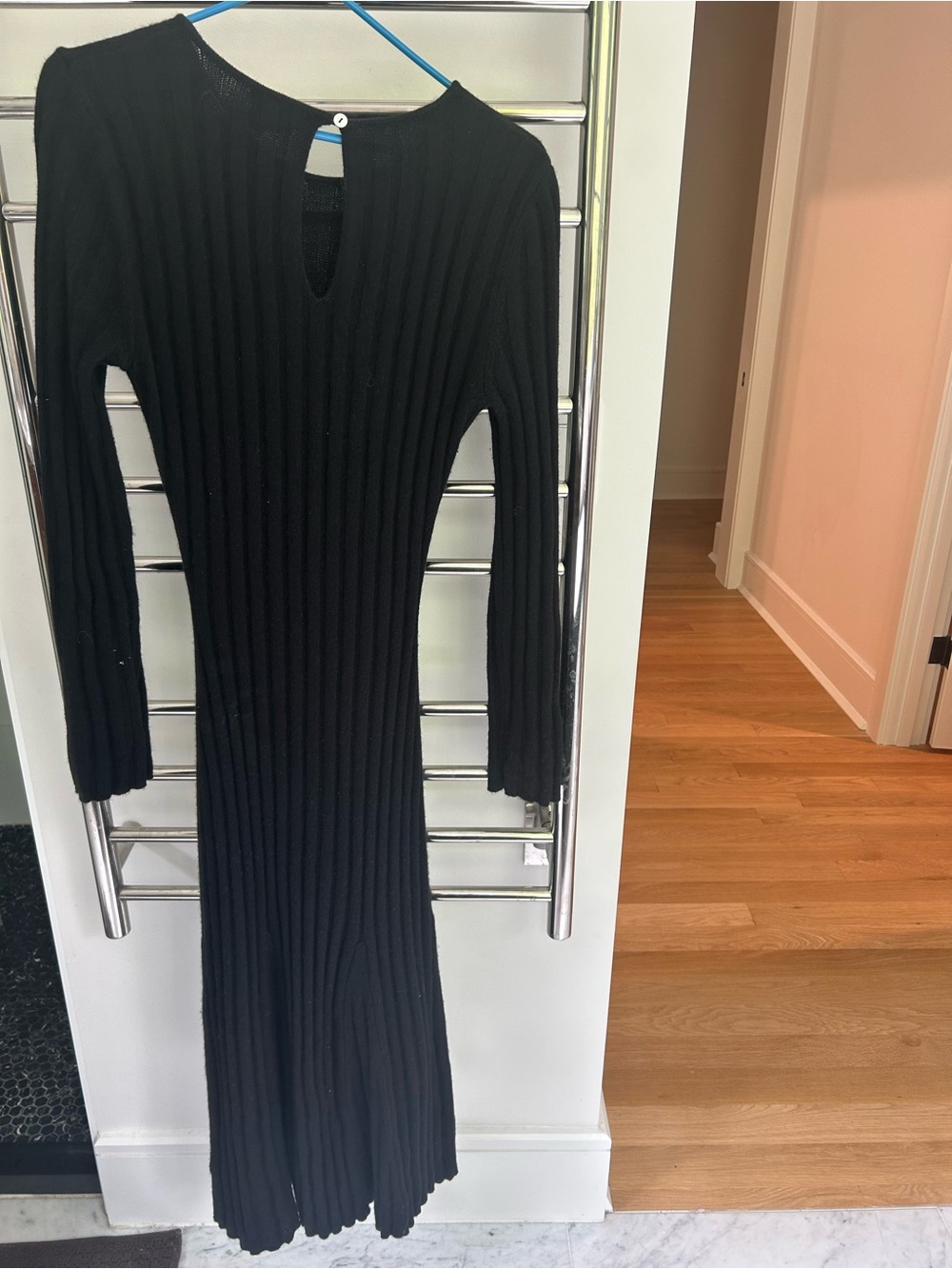 Quince Mongolian Cashmere Wide-Rib Midi Dress - Picture 3 of 7